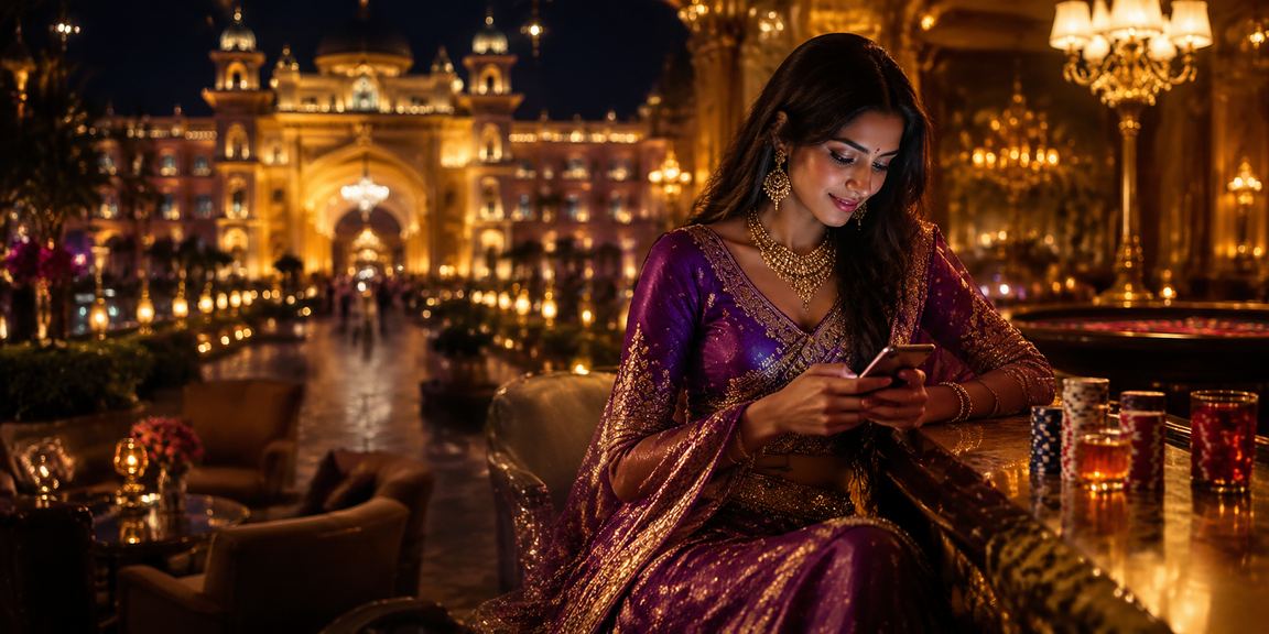 India mobile casino night market vibrant
