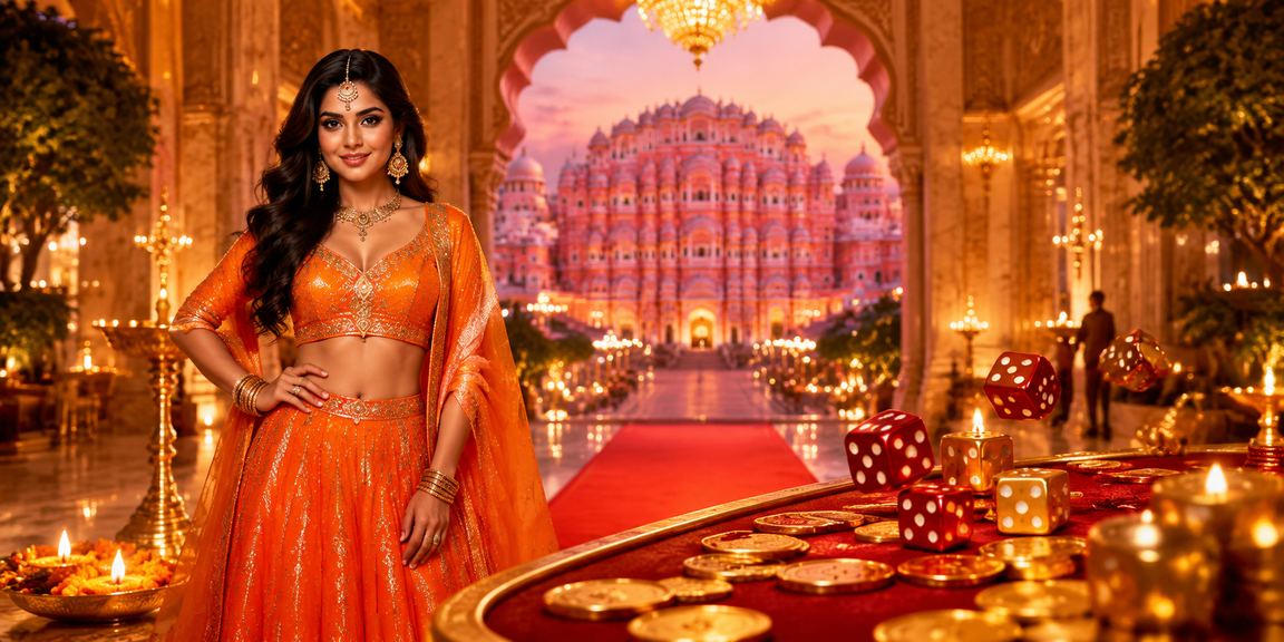 Player making deposit at Jaipur while enjoying Diwali celebrations