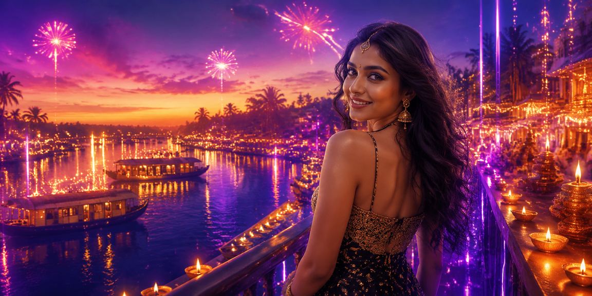 Player enjoying casino slots on a mobile device in Kerala backwaters